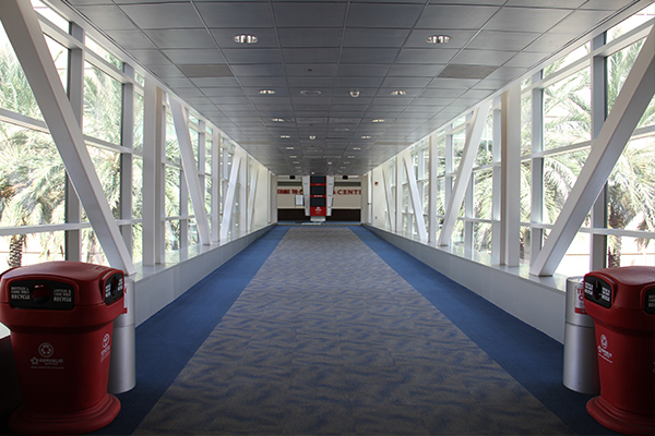 Carpet  floor installation in a Houston sports arena.