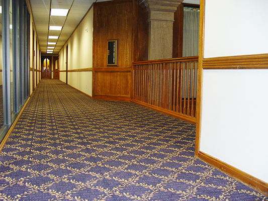 Carpet floor installation in a Houston office building.